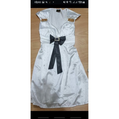 mini party dress bowie silver