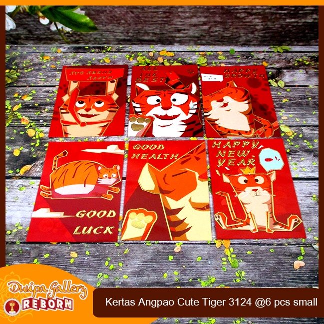 Angpao Angpau Amplop Imlek 2022 Cute Tiger Merah 2124 Big @ 5 pcs