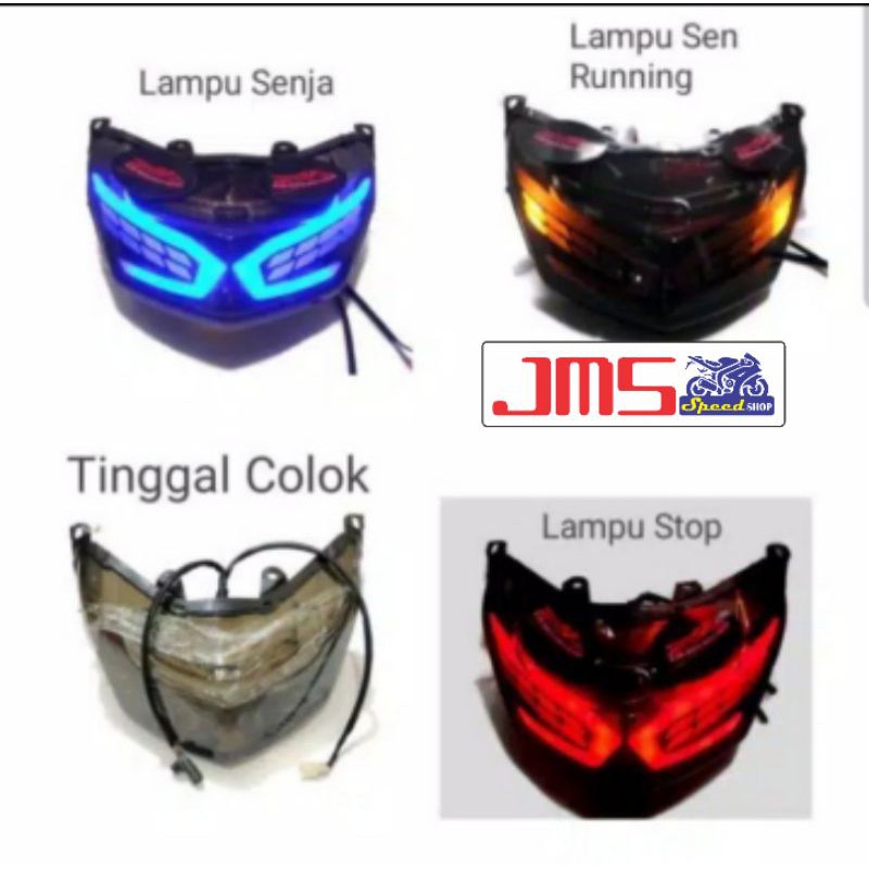 lampu stop belakang Yamaha nmax lama led senja biru dan merah lampu stop lampu merah