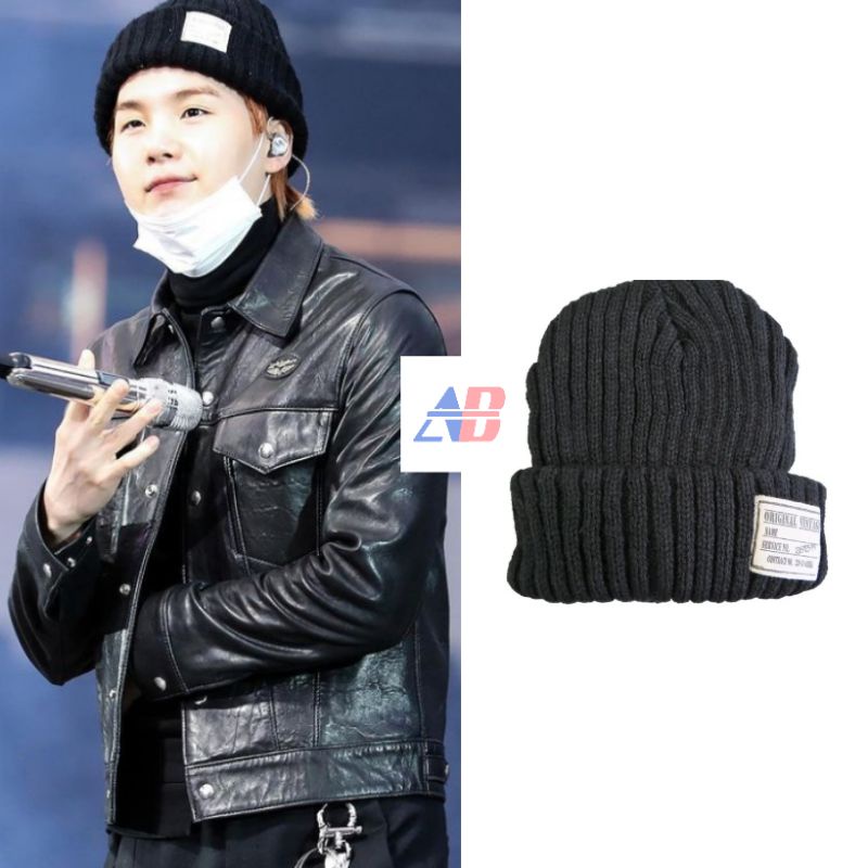 [Ready] [Y&M] Topi Beanie Hat Suga BTS Knit Cap : Official