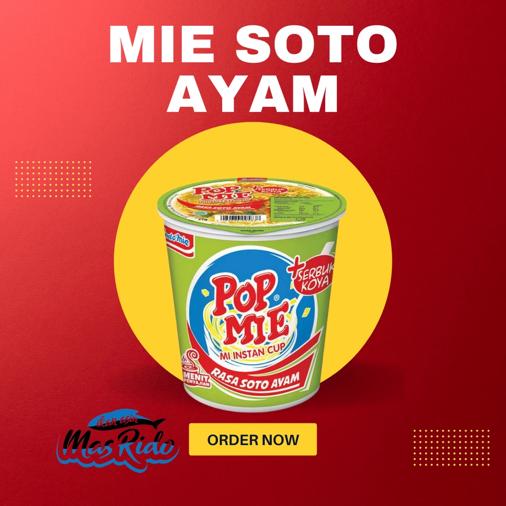 

Pop Mie Rasa Soto Ayam Pop Mi Instan Kuah 75 Gr
