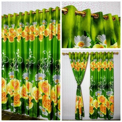 Gorden Tirai Homemade Smokring Motif Hijau