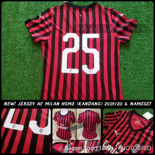 Jersey Baju  Bola  AC Milan  Ladies Perempuan Cewek Home 2021 