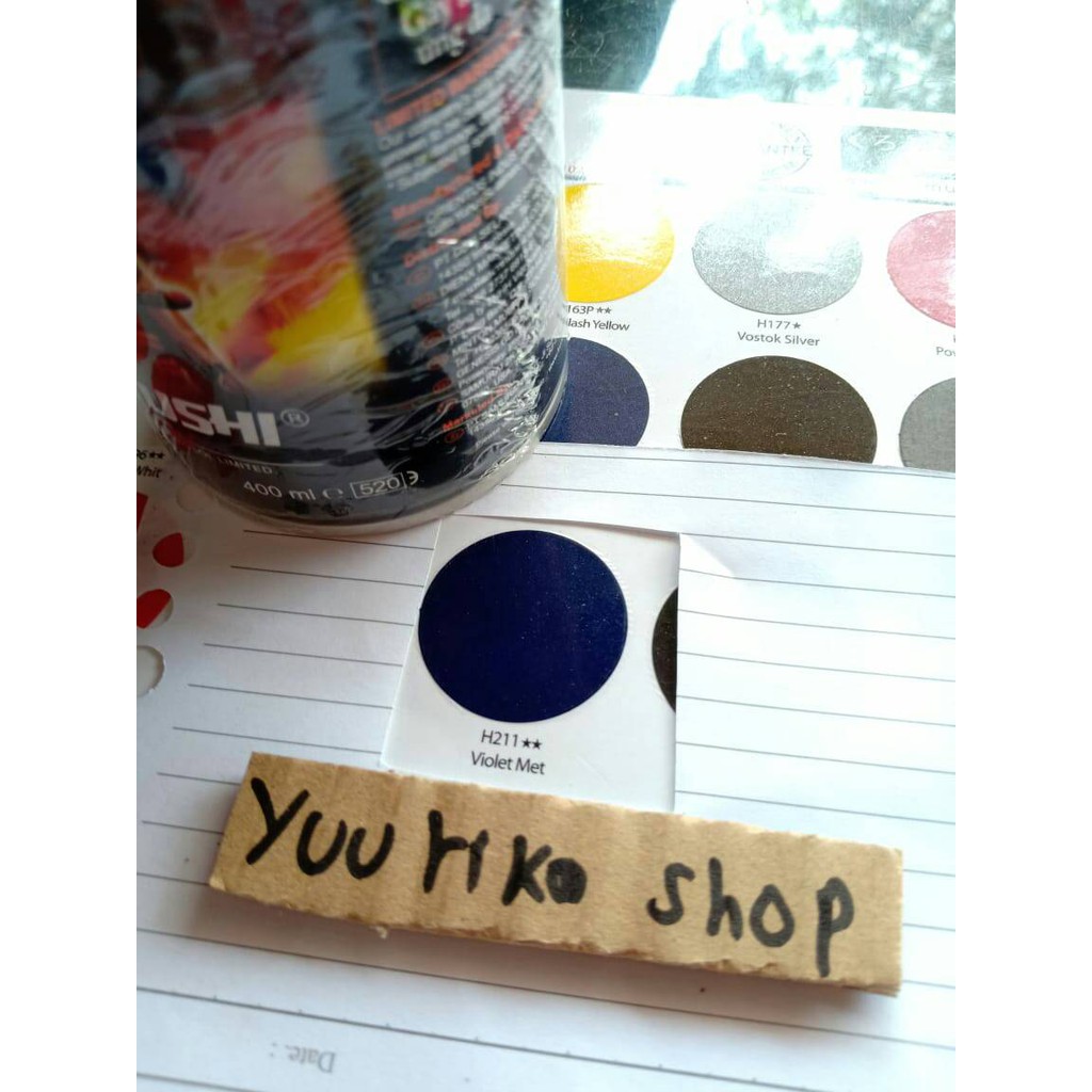 Pilok Samurai Cat Samurai Paint h211 violet met Pilox Cat ungu muda