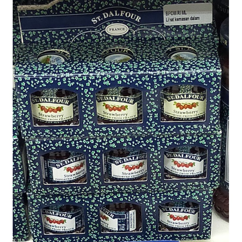 

St dalfour selai jam strawberry multipack mini isi 3x28gr