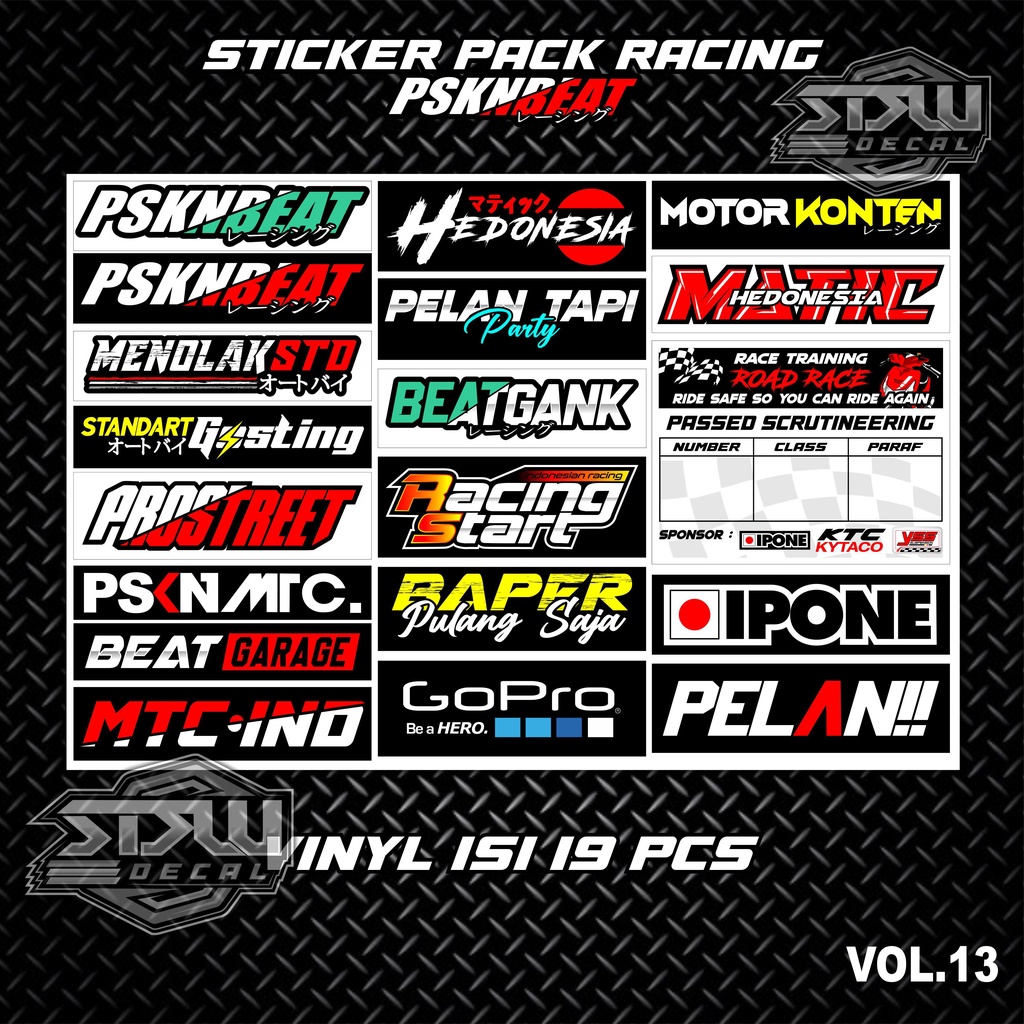 Sticker Racing Beat Stiker Motor Beat Variasi