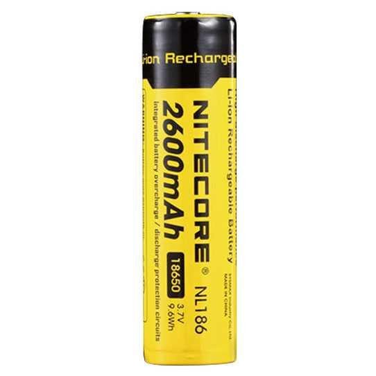 NITECORE 18650 Baterai Li-ion 2600mAh 3.7V - NL1826 - Black/Yellow