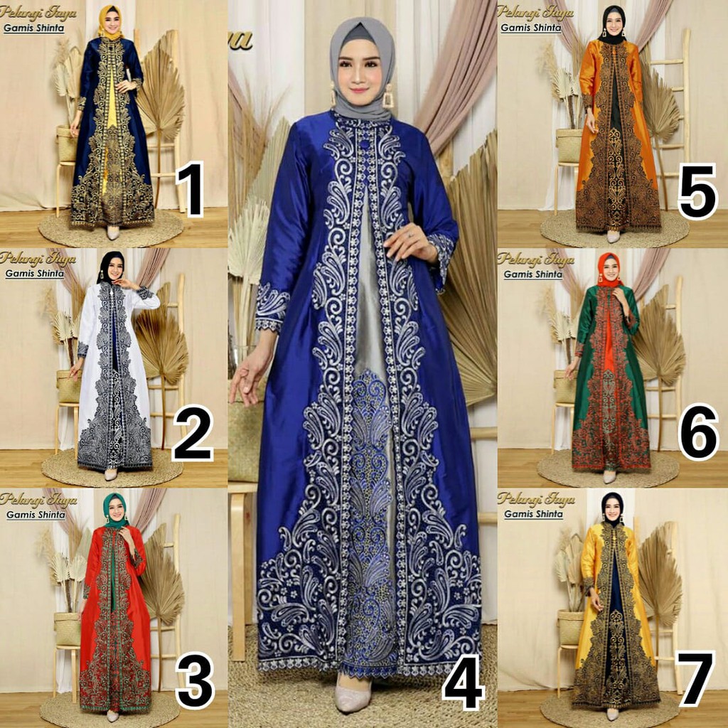 Abaya Gamis Wanita Muslim Taffeta Shinta