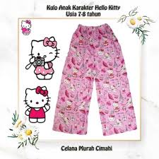 pilih motif KULOT//CELANA KULOT//ANAK PEREMPUAN KARAKTER HELLO KITTY