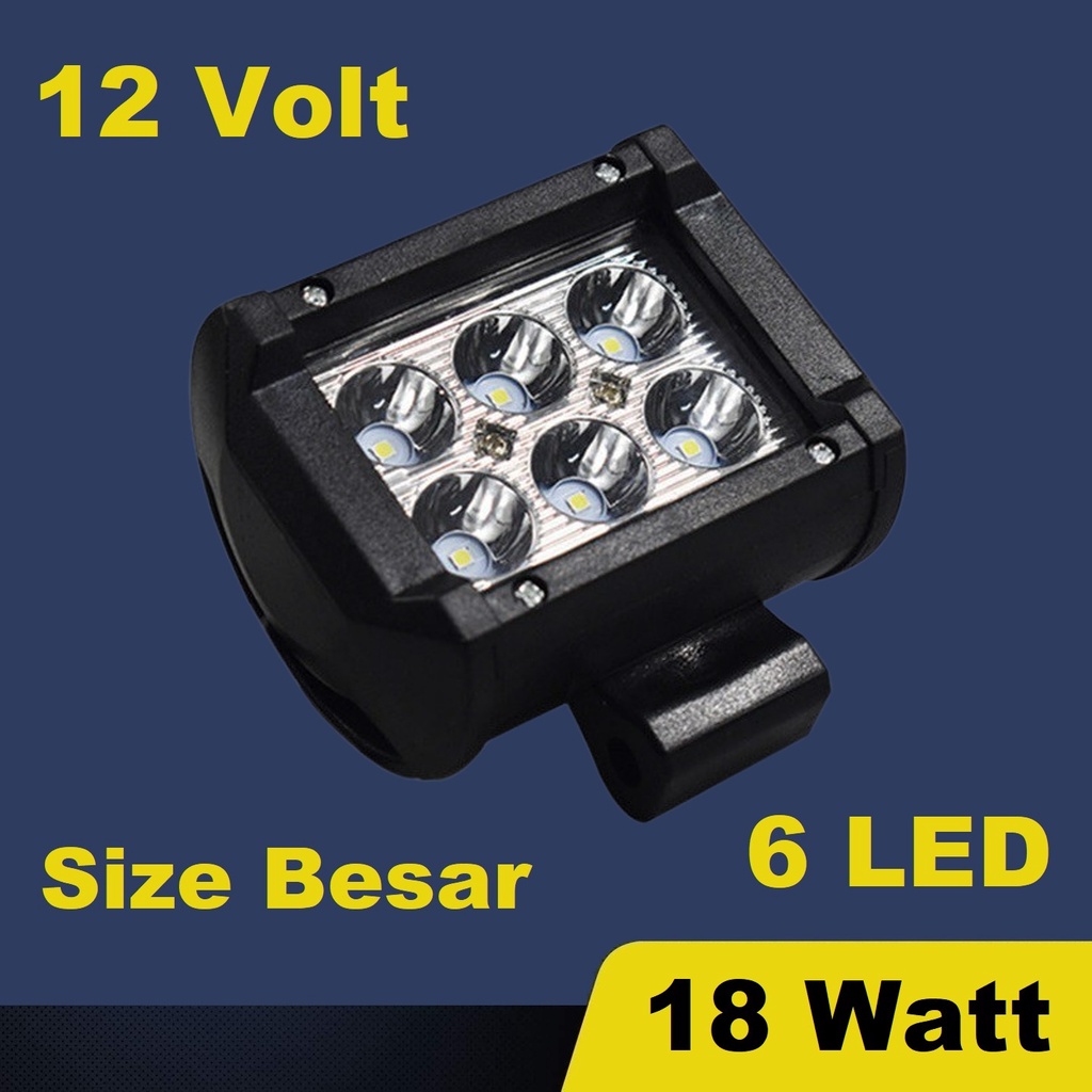 Jual Lampu Tembak Sorot Led Bar Cwl 6 Titik Mata 18 Watt Motor Mobil 18w 12v Worklight 2 Susun