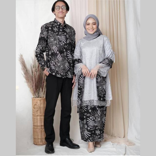 BAJU COUPLE BROKAT SELENDANG MODERN COUPLE MODERN