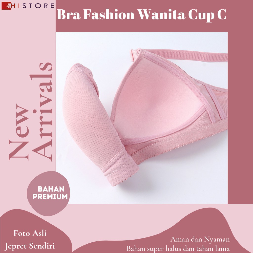 [HI] Bra BH JUMBO CUP C Fashion Wanita Bra wanita Premium Busa Tipis Tanpa Kawat Sangat Nyaman E200