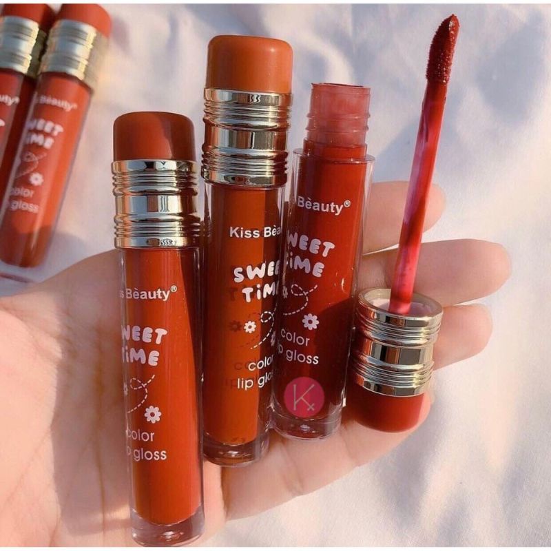 Medan Termurah Lipcream Lipsgloss lipstick lipstik Kiss Beauty Sweet Time Lip Gloss / Kiss Beauty Lipgloss