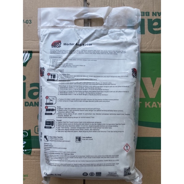 No Drop Mortar 5kg Semen Acian Waterproofing Pelapis Anti bocor