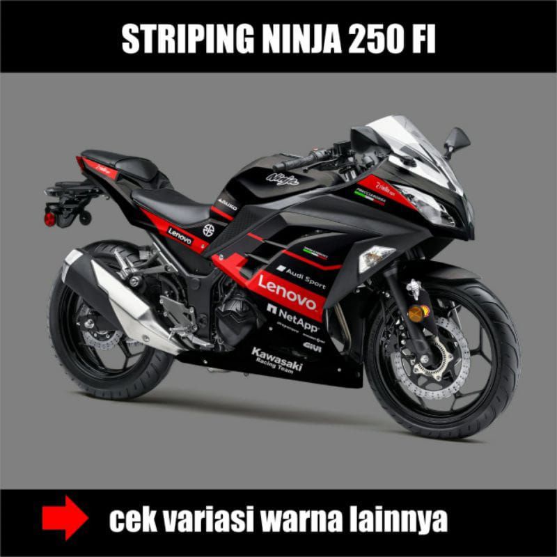 DECAL STRIPING MOTOR NINJA 250 FI OLD / DECAL STICKER LISS SEMI FULL BODY NINJA 250FI OLD / DECAL ST