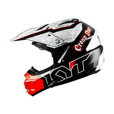 KYT Cross Over Skull Black Red