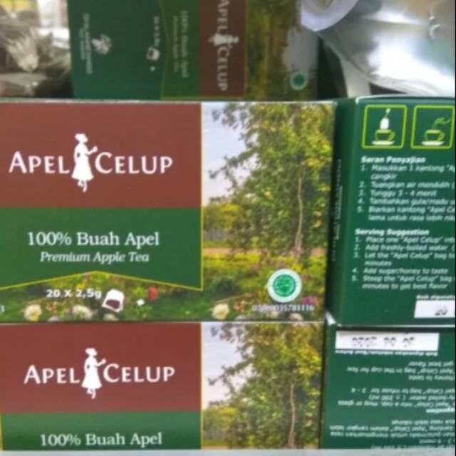 

Teh Apel Celup 100% buah Apel