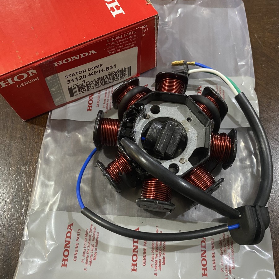 KPH SPULL HONDA MOTOR PULSER KHARISMA SUPRA X 125 STATOR ASSY OLD LAMA KARBU KARISMA SPUL SPOOL SPOL