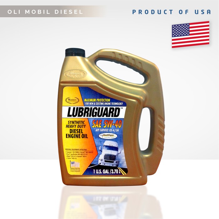 Lubriguard Full Synthetic 5W-40 CK-4 Diesel Engine Oil Oli Mobil 4L