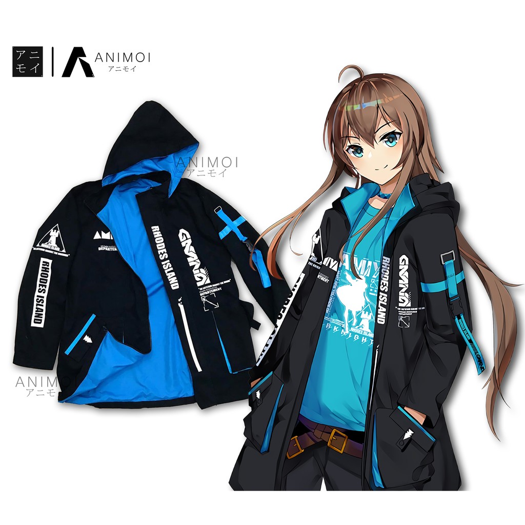 Jaket Parka Amiya Rhodes Island Arknight Human resource Department || Game Anime Costume