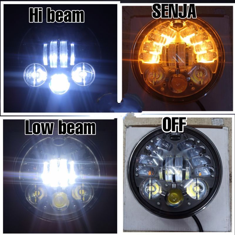 lampu daymaker 5,75 inch dot sae 16 titik led 5.75 5 75 575 cb100 w175 xsr155 Original ka kra