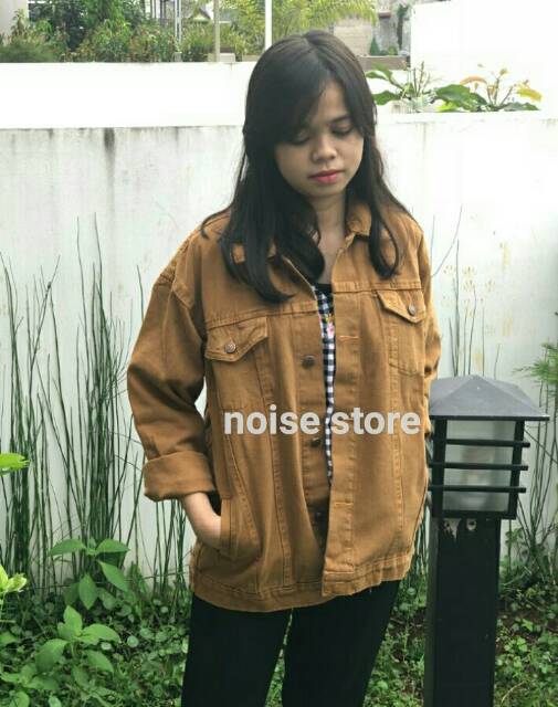 Jaket Jeans Big Size Mustard &amp; Tosca Oversize Premium Quality