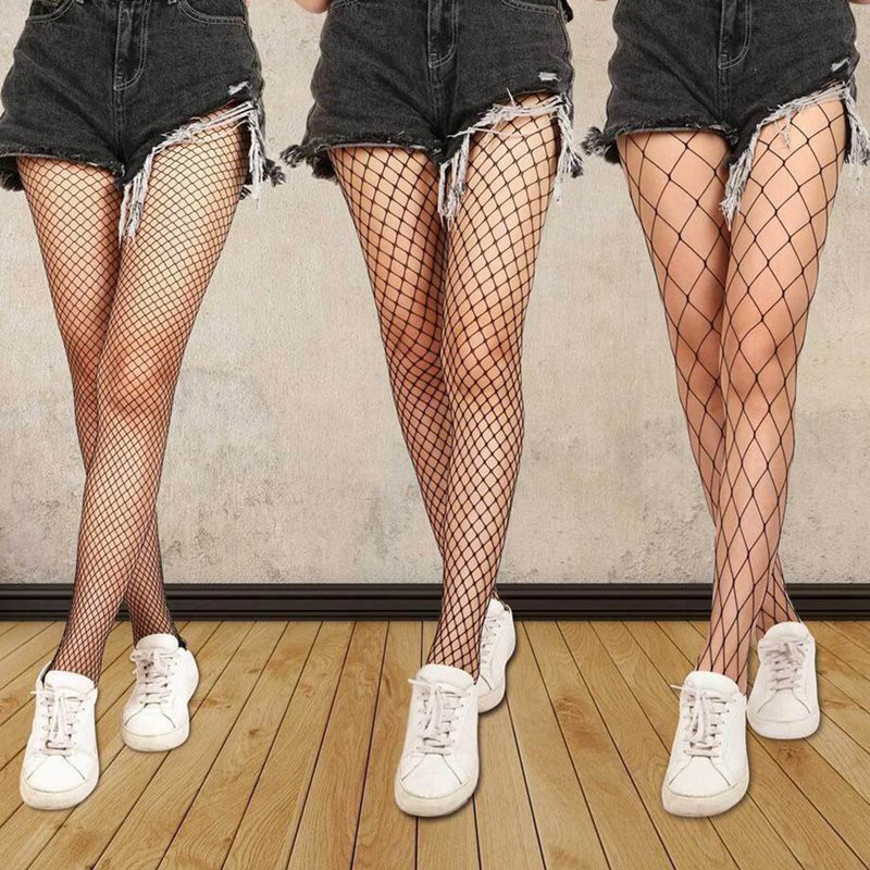 STF velvet net fishnet stocking jala jaring sedang medium net sexy pantyhose