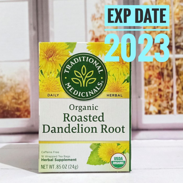 

DISKON - (BISA COD) Traditional Medicinals Organic Roasted Dandelion Root isi 16 Tea Bags