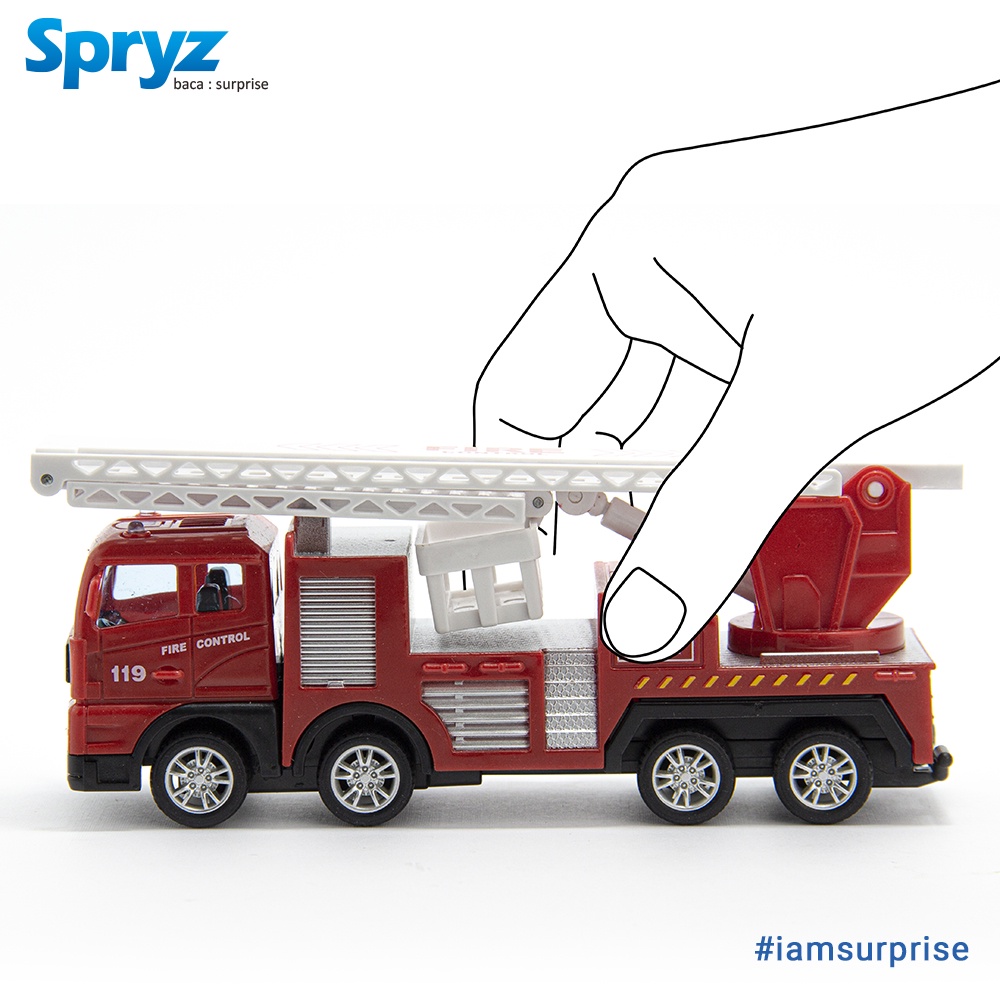 Spryz Construx 1:55 Truk Pemadam - C Mainan Miniatur