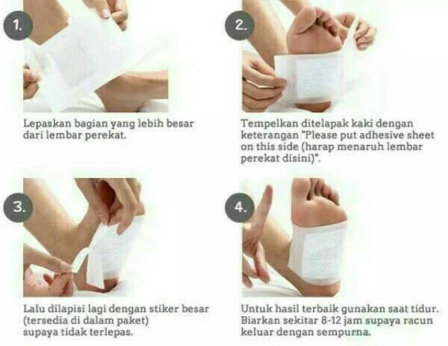 Penyerap racun tubuh Kinoki 1 BOX gold detox foot pad