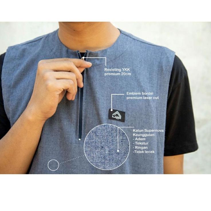 "IDI.11Au22в" MERDEKA Rompi pria/Rosal / rompi shalat / baju pria/rompi sholat pria / rompi shalat p