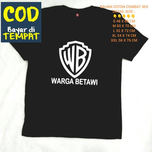 Kaos keren WB warga betawi distro kaos anak jakarta