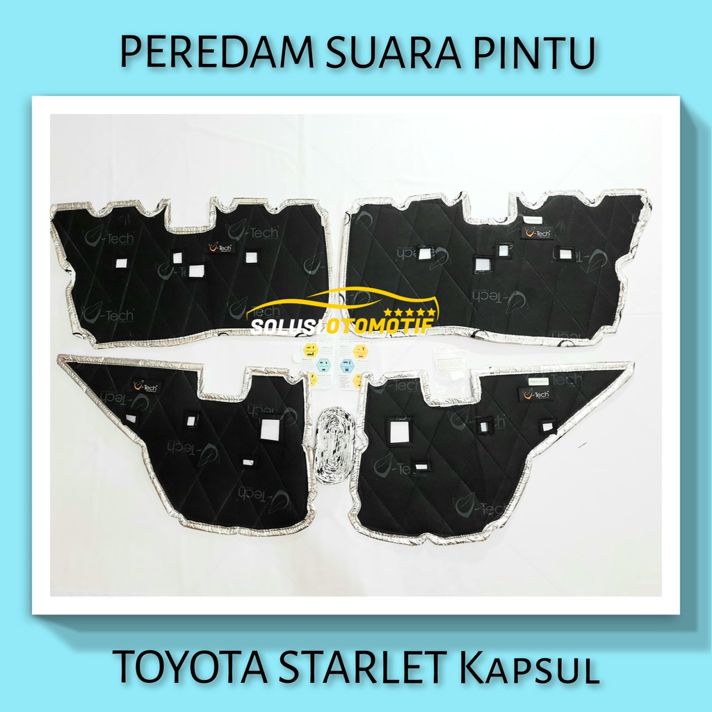 TOYOTA STARLET KAPSUL Peredam Suara Pintu Aksesoris Mobil VTECH Ori PnP + Peredam Noise Speaker
