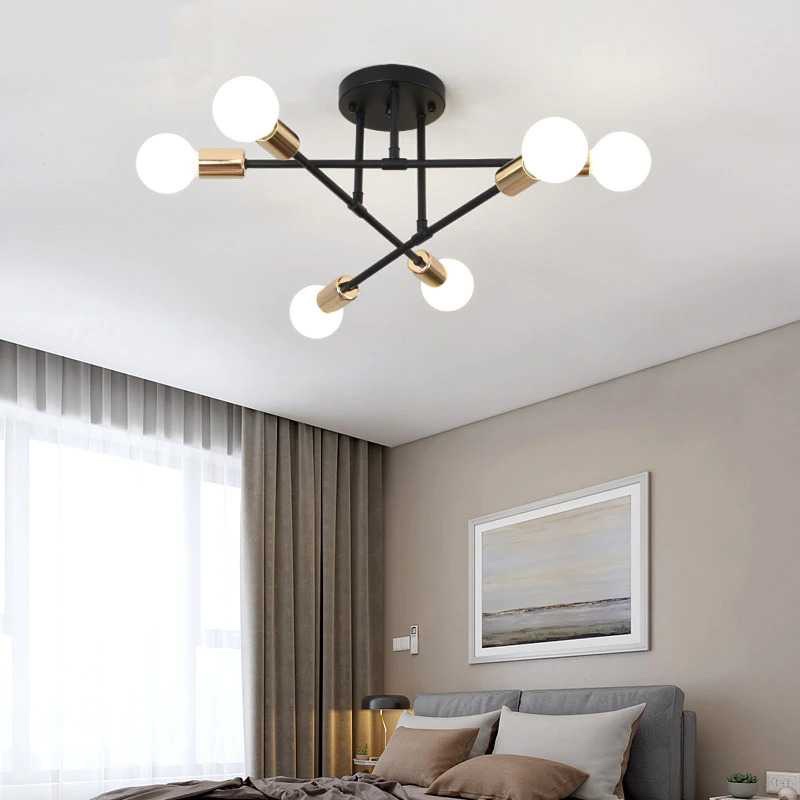 Lampu LED Plafon Modern Minimalis Ceiling Light 6 Bohlam