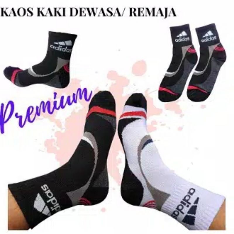 Kaos kaki adidas/Kaos kaki olahraga/kaos kaki badminton/Sekolah