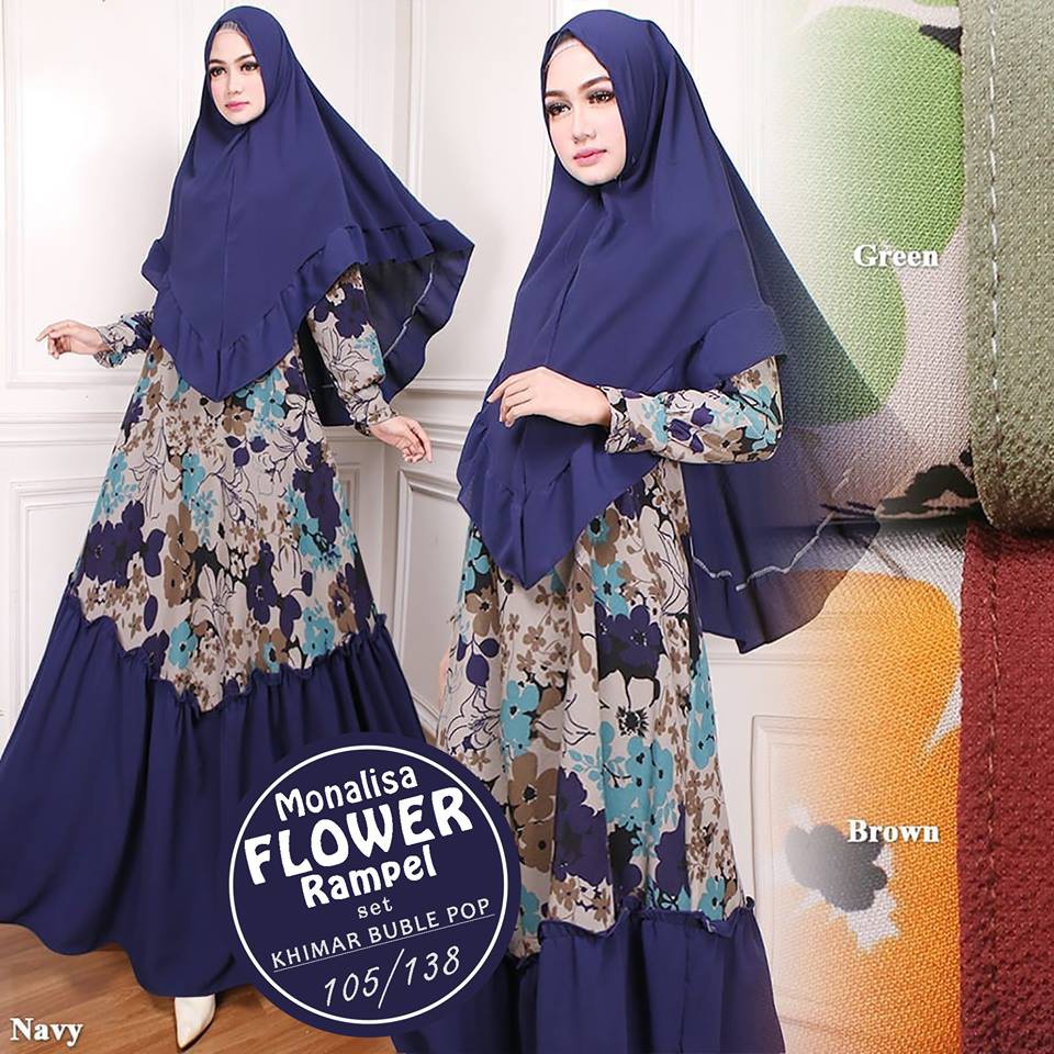 REALPICT - GAMIS MONALISA - GAMIS SET KHIMAR - BUSANA MUSLIM - GAMIS WANITA -
