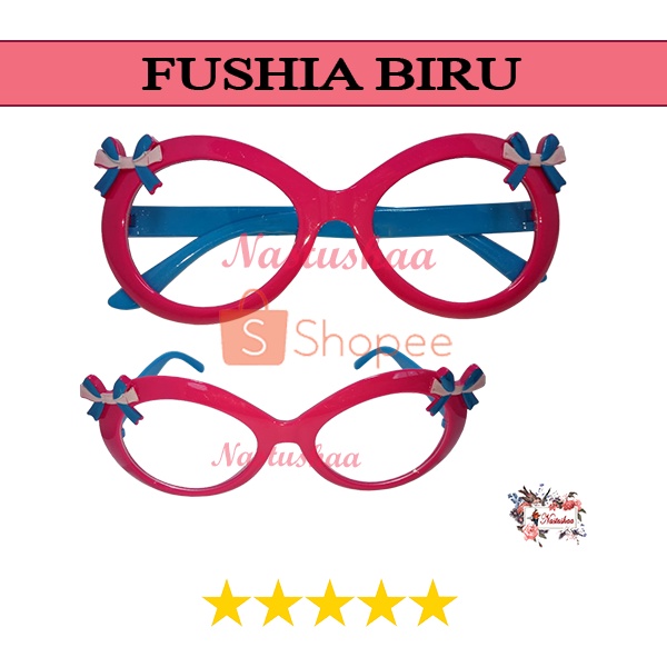 Kacamata Anak Fashion Motif Pita Lucu Motif Kids Kaca Mata Anak Hitam Anti Sinar UV Frame Plastik Ringan High Quality FREECASE