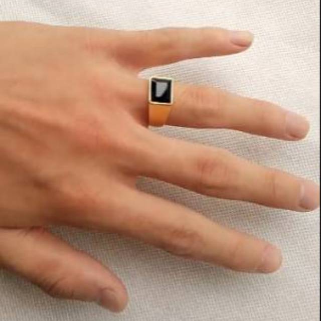 COD!! Cincin Ring Gold Onyx Stone