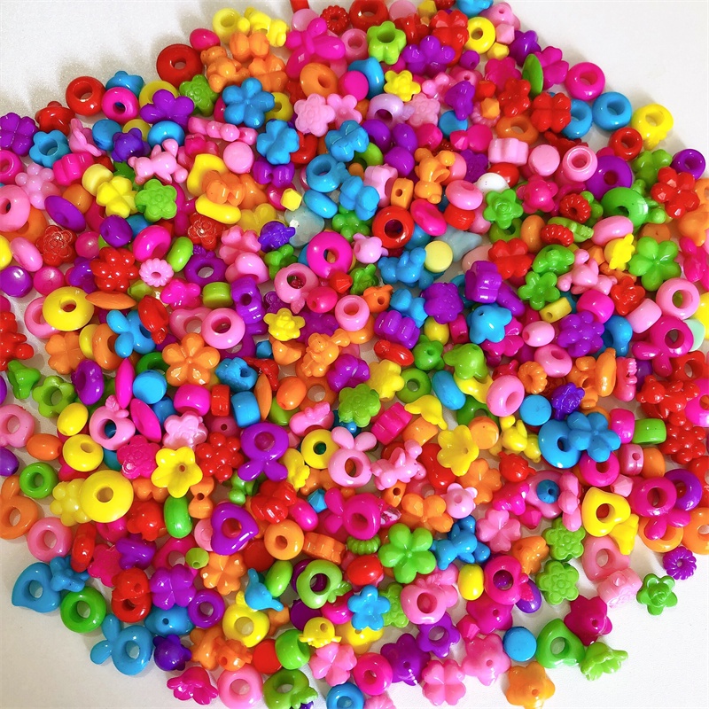 30pcs Manik-Manik Bunga Warna-Warni Bahan Akrilik Charms