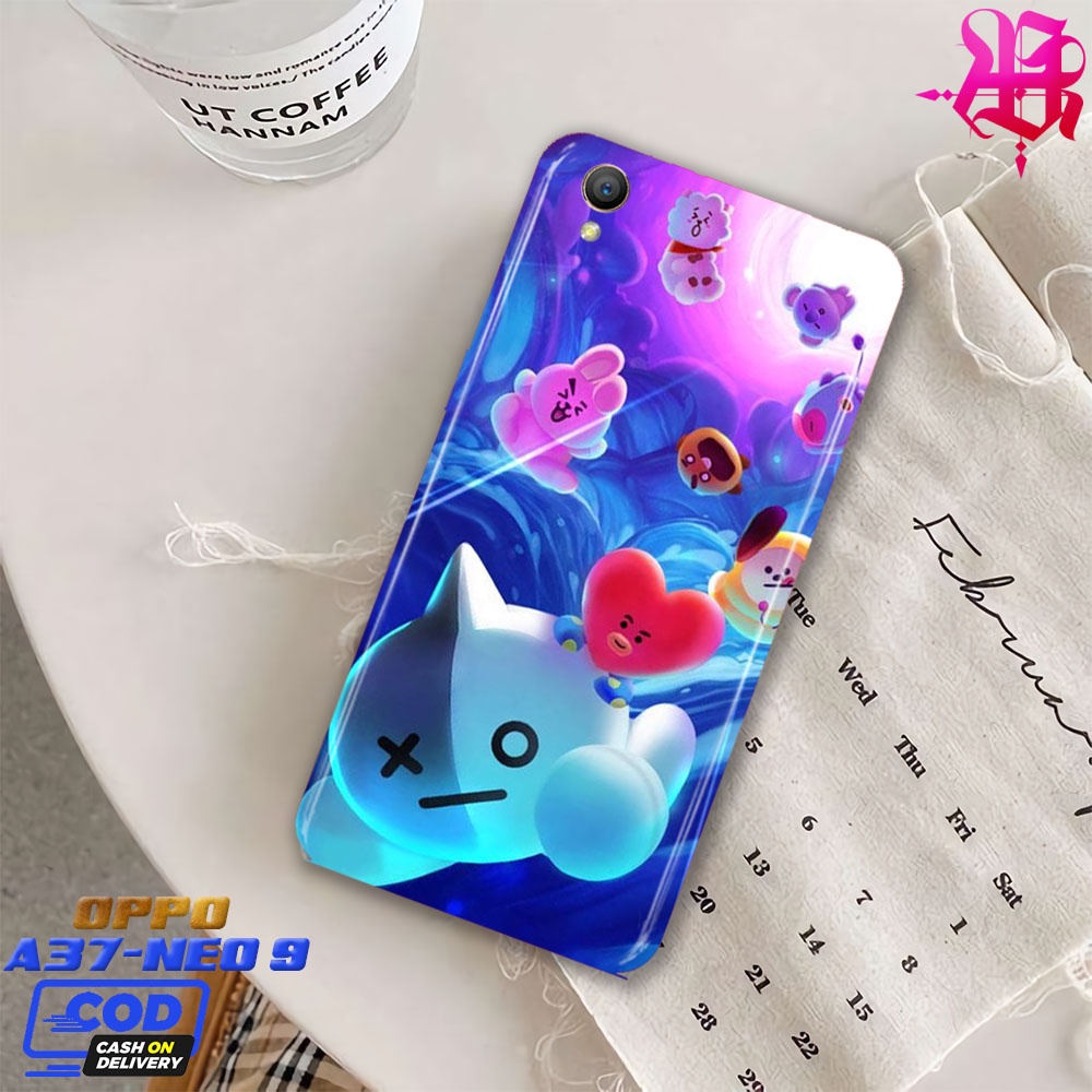 KTJ - 010 - Case Oppo A37 / Oppo Neo 9 - Bt21  - Casing Hp 3D - Custom Case  - Case Murah - Case Hp 