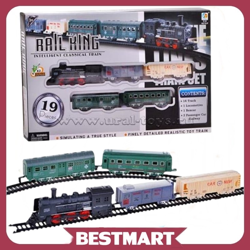 Mainan Kereta Api Rail King 19 Pcs dan 13 Pcs