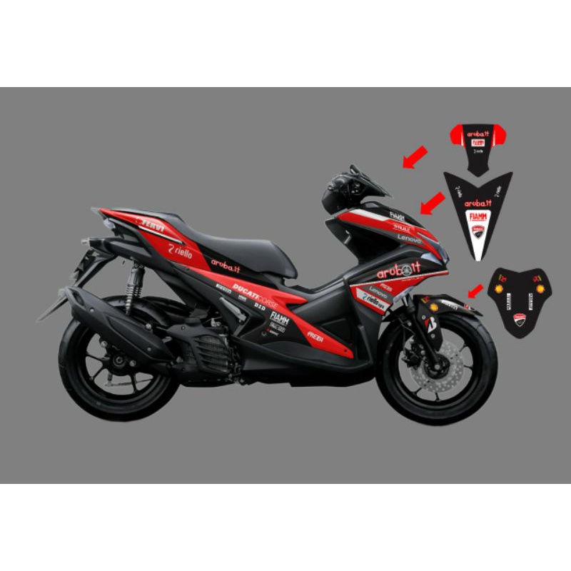 Decal Aerox 155 Full Body - Stiker Dekal Custom Aerox Full Body/ Ducati Crose