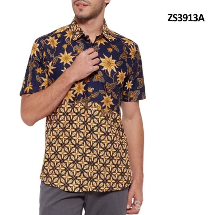 Flash Sale Bswart Batik Hrb026 Kenongo Hem Pendek Padi Pekalongan M L Xl T1q3 Kemeja Batik Modern Parang Slimfi 7k3VqmTNWbxjq