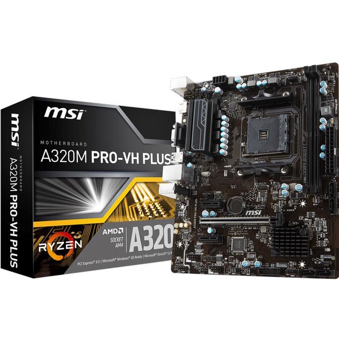 Msi A320M Pro Vh Plus (Am4, Amd A320, Ddr4, Usb3.1, Sata3)