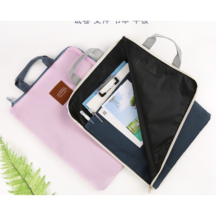 TAS FOLDER KANVAS PELINDUNG DOKUMEN A4 LAPTOP IPAD TABLET