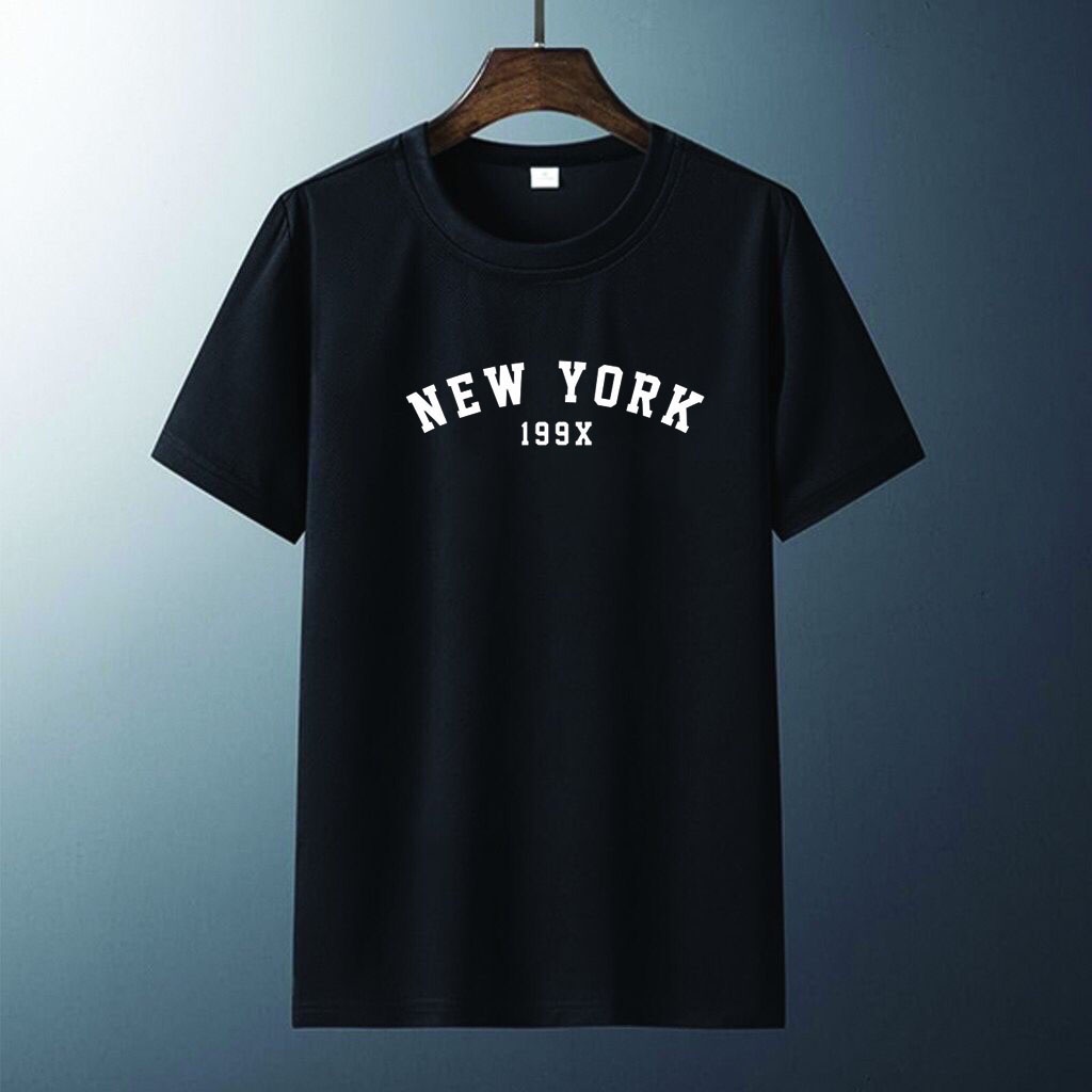 Kaos Distro Pria Wanita NY 199x Atasan lengan Pendek Tshirt Cowok Baju Cewek
