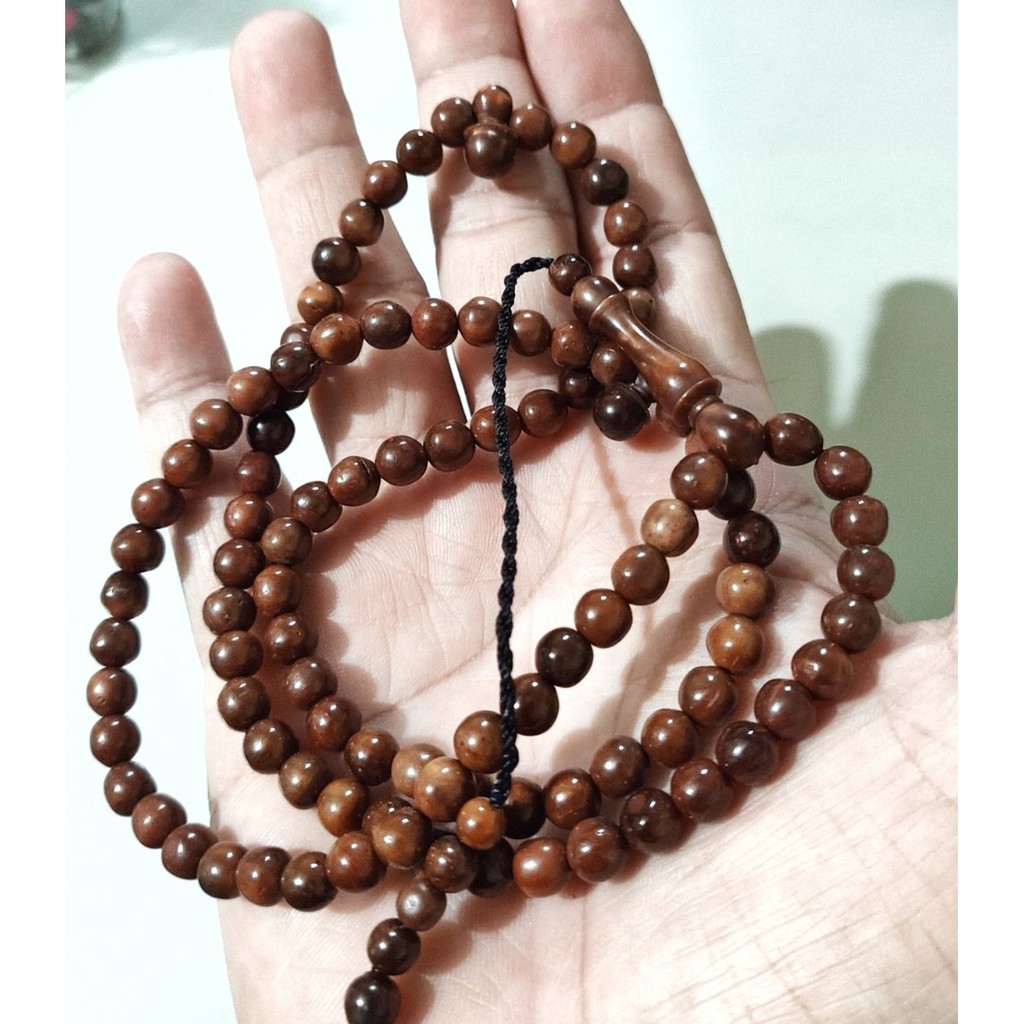 TASBIH KAYU ASLI KAOKAH KAUKAH KOKKA KAOKA KOKAH ASLI ISTANBUL TURKI 6MM MODEL BULAT 99BUTIR DIJAMIN