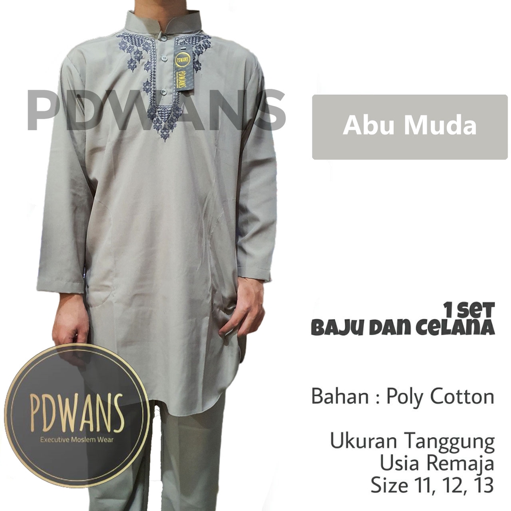 BAJU KOKO Setelan Pakistan Remaja Warna Ukuran Tanggung 11 12 13 14 15 Tahun BGM02 PDWANS