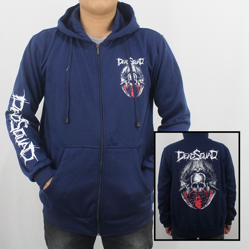 JAKET HOODIE MUSIK DEADSQUAD 07 M L XL XXL - JAKET DEADSQUAD HEAVY METAL - JAKET UNDERGROUND DEADSQUAD