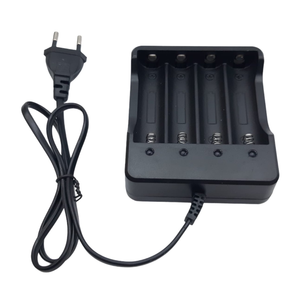 Charger Baterai 18650 4 Slot Output 4.2v-1200mA Langsung Listrik AC 220V